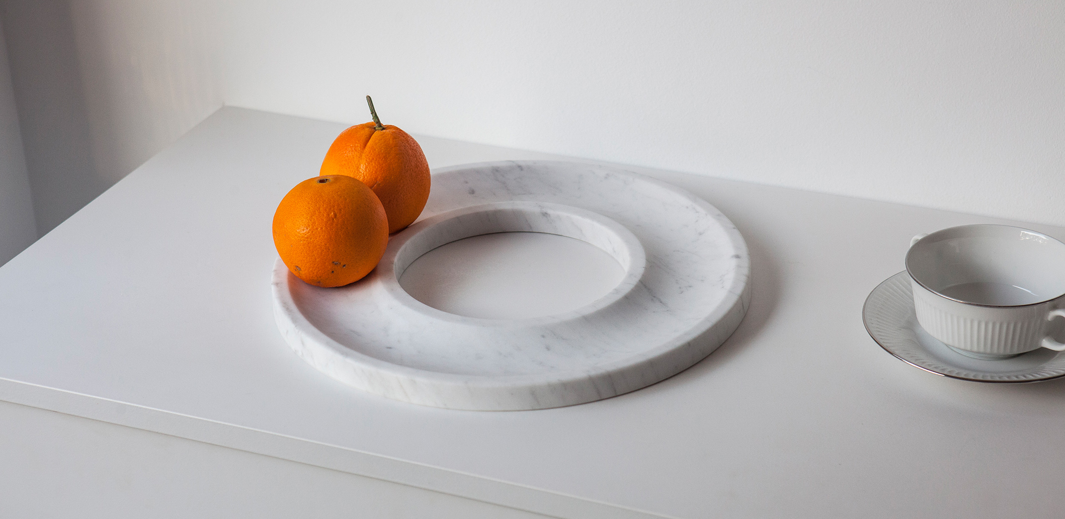 Marblelous Ring tray Carrara MRBL105 Carrara marble