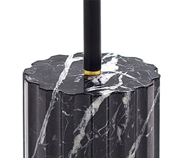 Column side table Marquina L Round
